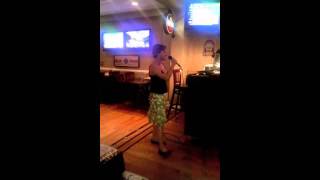 Angie sings ACDCs quotBig Ballsquot Karaoke [upl. by Bickart]