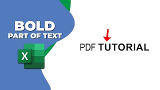 How to bold part of text in excel cell [upl. by Pardo]