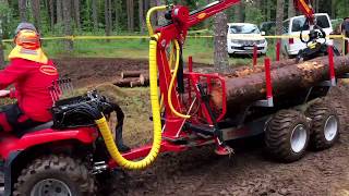 Kranman T2000EX 4WD  M36 crane New Professional Mini Forwarder [upl. by Kenta]