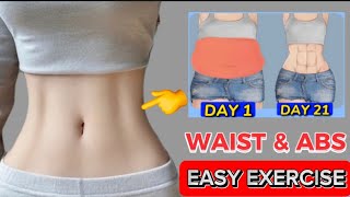 SLIM WAIST amp ABS EXERCISE  Easy Exercise for Belly  Lose Weight at Home [upl. by Demona]