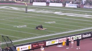 Streaker at CFL game  Hamilton at Edmonton 2013 [upl. by Monk189]