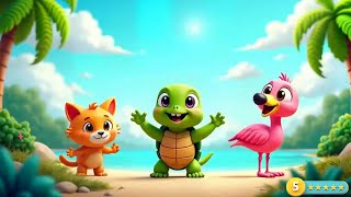 Green Turtle Green Turtle  Fun Animal Song for Kids  Learn Colors amp Animals [upl. by Newhall712]