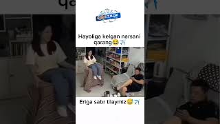 ERIGA SABR TILAYMIZ😅❤️comedyvideos 1mln funny instagram duet subscribe love [upl. by Evy]