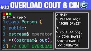 Overload Cout amp Cin C OOP [upl. by Emelin]