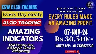 ESW Robo trading LIVE Market Analysis in BankNifty Algo Option Buying on 07NOV2024 [upl. by Eenahc793]