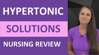 Hypertonic Solution Nursing Examples and IV Fluids NCLEX Review FAST [upl. by Samford]