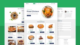 Complete Responsive Food  Restaurant Website Design Using HTML  CSS  JAVASCRIPT  From Scratch [upl. by Eitac]