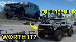 REBUILDING A ROLLED 2022 FORD BRONCO IN 21 MINS OR LESS [upl. by Eenoj257]