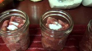 Canning Meat Raw Pack method [upl. by Schumer801]