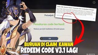 Jangan Lupa di Claim Redeem Codenya Kawan  Genshin Impact v31 [upl. by Nrevel66]