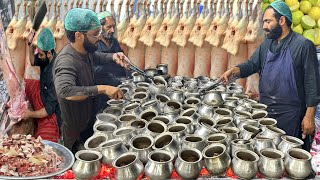 AUTHENTIC 100 YEARS OLD NATIONAL AFGHANI SLOW COOKED LAMB MEAT STEW MAKING  CHAINAKI MUTTON RECIPE [upl. by Airekal]