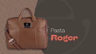 Pasta masculina executiva de couro Roger [upl. by Enyrhtac]