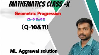 Arithmetic And Geometric Progression Class 10 ICSEAP And GP class 10 Math Chapter 9 Exercise 95 [upl. by Alurta]