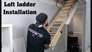 How To Install Wooden Loft Ladder amp Extend Loft Hatch  Easy Step By Step Guide [upl. by Nnylharas]