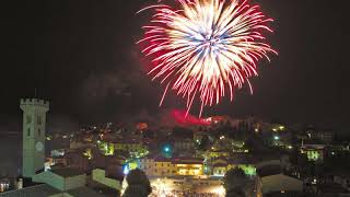 Fiesole fuochi dartificio  Campanile in fiamme 6 luglio [upl. by Aroz]