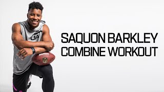 Saquon Barkleys Ridiculous Workout 💪 2018 NFL Combine Highlights [upl. by Marketa]