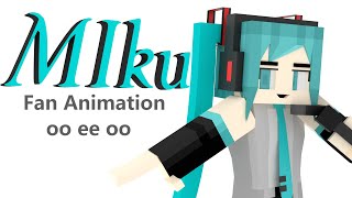 oo ee oo miku Animation Minecraft [upl. by Norre]