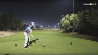 Abu Dhabi Night Golf  Your Golf Travel 3 Hole Challenge [upl. by Anerok219]