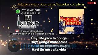 LA CONGA KARAOKE SONORA DINAMITA [upl. by Worthington278]