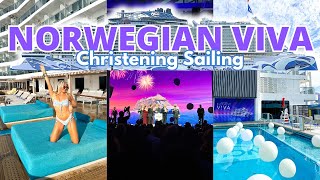 Cruise Vlog NORWEGIAN VIVA CHRISTENING SAILING  Norwegians Newest Ship [upl. by Anhej]