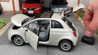 118 Fiat 500 Lounge 2007 white pearl  Norev Unboxing [upl. by Gnuh285]