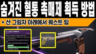 숨겨진 혈통 획득방법 및 촉매제 획득방법 산 그림자 아래에서 퀘스트 짤팁포함 Destiny 2 데스티니 가디언즈 빛의추락 소원의 시즌 VG홀리 [upl. by Pepin252]