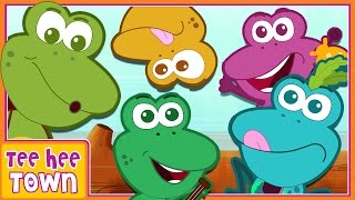 Five Little Speckled Frogs  Nursery Rhymes And Kids Songs By Teehee Town [upl. by Einre]