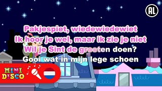 PAKJESPIET WIEDEWIEDEWIET  Sinterklaasliedjes  Karaoke  Minidisco [upl. by Burkitt177]