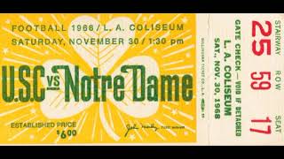 1968 Notre Dame at USC radio [upl. by Akapol]