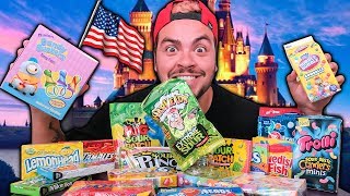 PROVANDO DOCES AMERICANOS  CHUPETA DO MINION BALA TROLLI E RAINBOW NERDS [upl. by Loggia888]