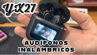 Audífonos con PANTALLA inalambricos  YX27  Aner Tech [upl. by Sinnal869]