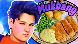 Fisk pinnar med stekt potatis med underbar sås Mukbang [upl. by Croteau]