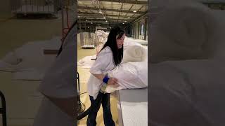 Cotton bed sheets packing company machine shortvideo [upl. by Latea]