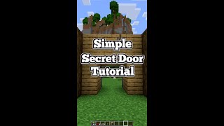 Minecraft  Simple Secret Door Tutorial [upl. by Jard]