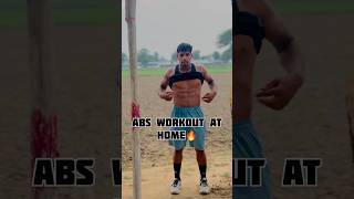 Abs workout at home 🔥😱 shorts ytshorts fitness absworkout [upl. by Ylatfen984]