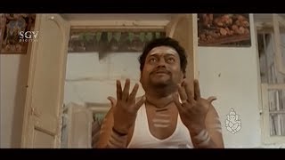 Drunken Sadhu Kokila Scolding His Parents  Super Kannada Comedy Scene of Auto Shankar Movie [upl. by Leziar]