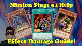 YuGiOh Duel Links  How To Complete Mission Stage 54s Effect Damage Objective [upl. by Kirenoj742]