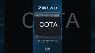 Shorts Como criar blocos CAD com atributos para legendar altimetrias no ZWCAD [upl. by Suzann]