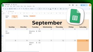 How to make a dynamic calendar in Google Sheets [upl. by Pell824]