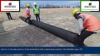 HOW TO INSTALL PP BIAXIAL GEOGRID IN PAVEMENT [upl. by Barbabas]