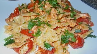 Ricetta farfalle salmone e pomodorini  GiAlQuadrato [upl. by Ruomyes]