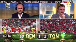 Benfica 2 Tondela 3  Os Golos e Reaçoes comentados na CMTV [upl. by Laspisa756]