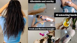 Budget friendly skin pampering routine for teenagers healthy habits for skin  hair and body✨ [upl. by Wynne]