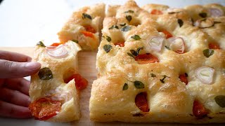 Focaccia Italiana  How to Make the Best Focaccia  No Knead Focaccia Bread  Chichabon [upl. by Tillie768]