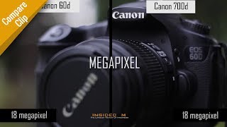 Canon 60D vs Canon 700D  Compare Clip [upl. by Bing444]