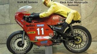 Vintage Kraft RC Motorcycle Eleck Rider restored [upl. by Asilana]