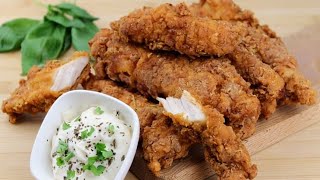 The easiest Buttermilk Chicken Tenders recipe at home easy buttermilk fried chicken ASMR [upl. by Ddahc]