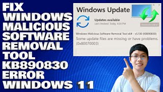 How To Fix Windows Malicious Software Removal Tool KB890830 Error in Windows 11 [upl. by Arata106]