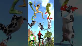 FUNNY COWS DANCING VIDEO Song dancing cows dame tu cosita patila spiderman kemaste Frog Dance Hulk [upl. by Nairrot]