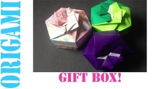 Easy Origami 2 Piece Hexagon Box Lid Ver 2 Tutorial [upl. by Ayerf]